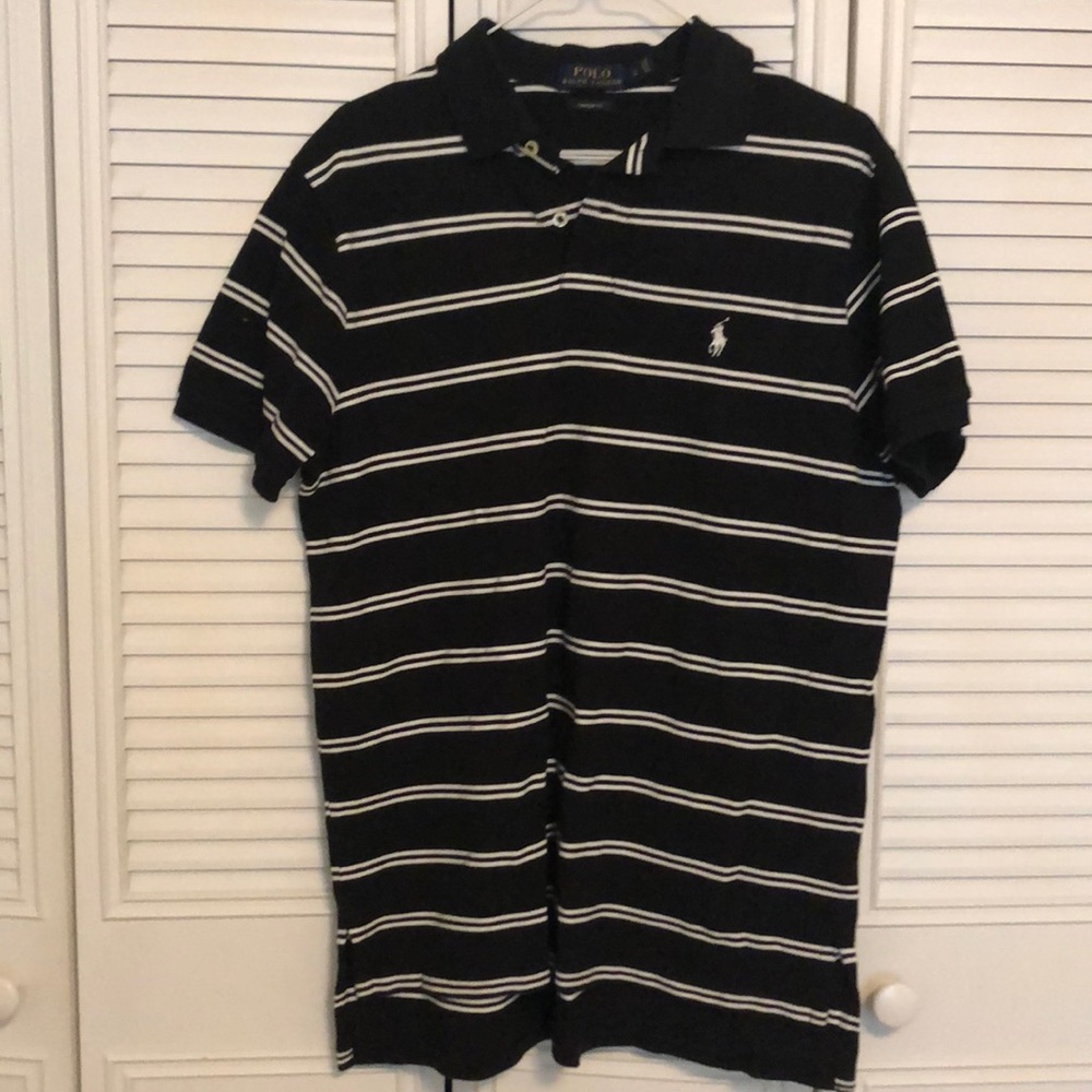 Black Stripe Polo